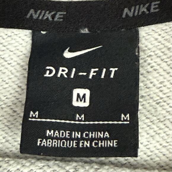 Nike Hoodie Sweatshirt Mens M Grey Big Center Swoosh Dri Fit Pullover DB4215‑063 - Picture 2 of 10